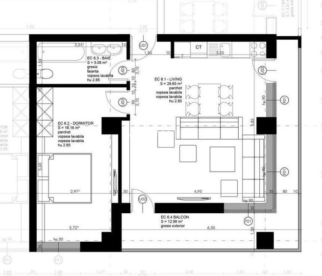 Mamaia Central apartament 2 camere cu terasa vedere la mare - 8