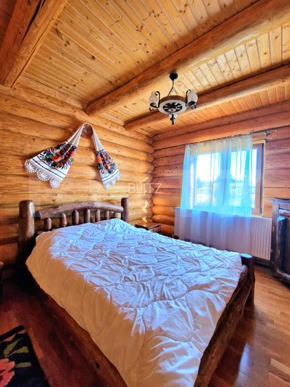  Cabana din lemn rotund, 140 mp utili, 1000mp teren – zona turistica Marisel - 6