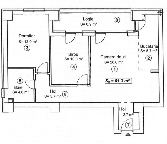 Apartament cu 3 camere City of Mara, centrala proprie, prima inchirere - 15
