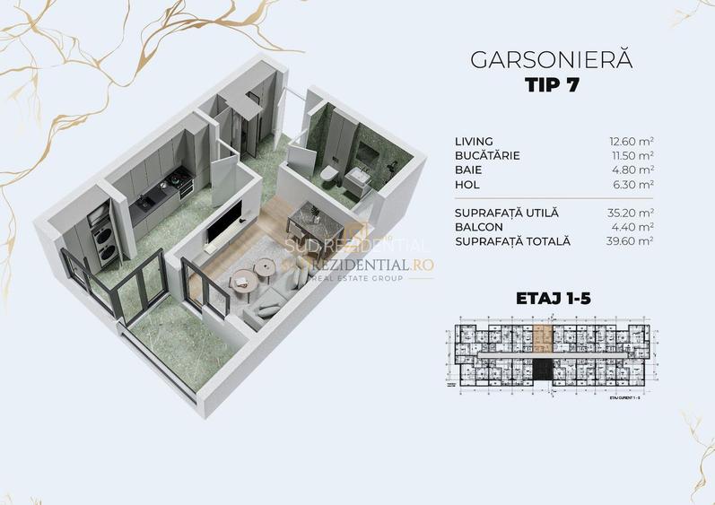 Garsoniera moderna, incalzire prin pardoseala-metrou Berceni, Popesti - 4