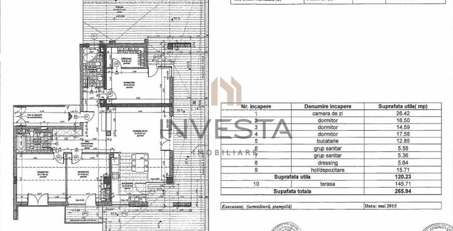 Penthouse 4 camere 120 mp utili + terasa 145 mp! Panorama spre lac! - 1