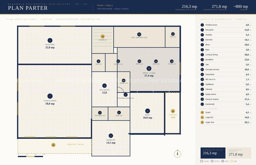 Vilă contemporană premium cu piscină, 500mp construiți, garaj 2 masini - 1