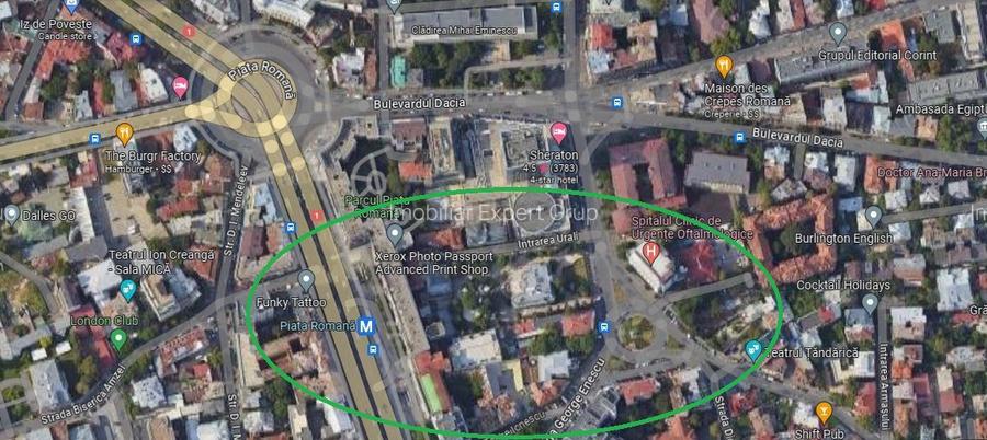 Piata Romana teren 334 mp ,liber utilitati , pt terasa sau showroom - 3