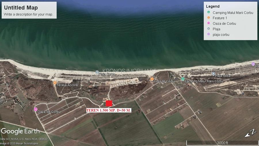 TEREN INTRAVILAN PE MALUL MARII 1.500 MP. IDEAL CONSTRUCTII TURISTICE RESTAURANT - 3