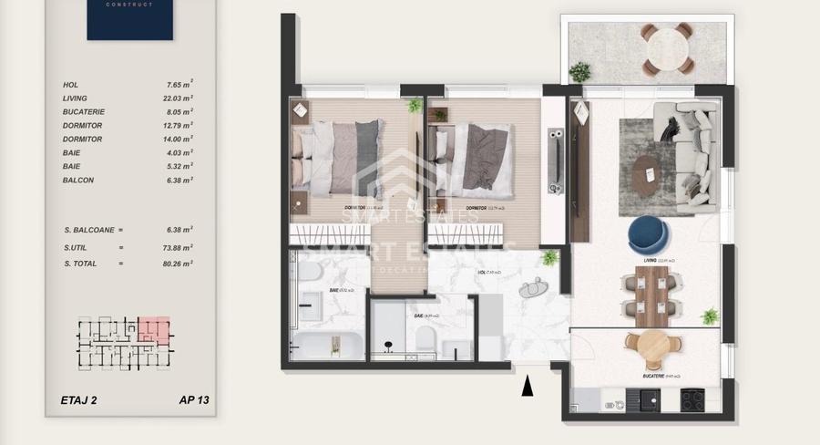 Apartament 3 camere in bloc butique | zona Pallady - 4