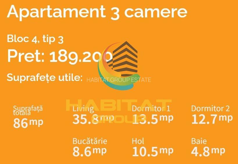 3 camere Grigorescu bloc nou dezvoltator cladire boutique - 10