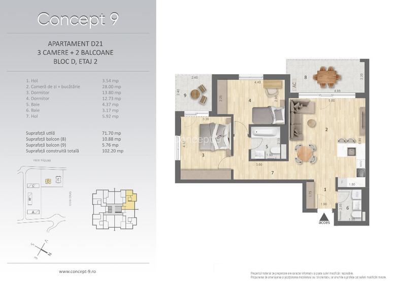 Apartament 3 camere - CONCEPT 9 - Direct de la dezvoltator - 11