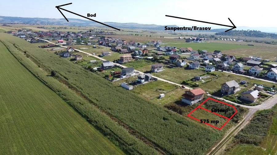 Teren intravilan 1.136 mp, 2 parcele alipite, Bod – utilitati la poarta - 4