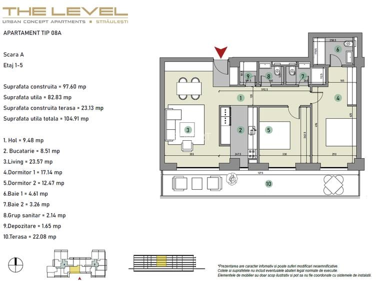 Direct Dezvoltator - Sos. Straulesti - Baneasa - 3 Camere - 14