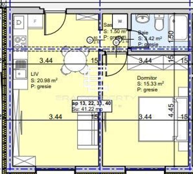 Apartament 2 camere, 41 mp, etaj 1,  mobilat- utilat Sibiu zona Lazaret - 1