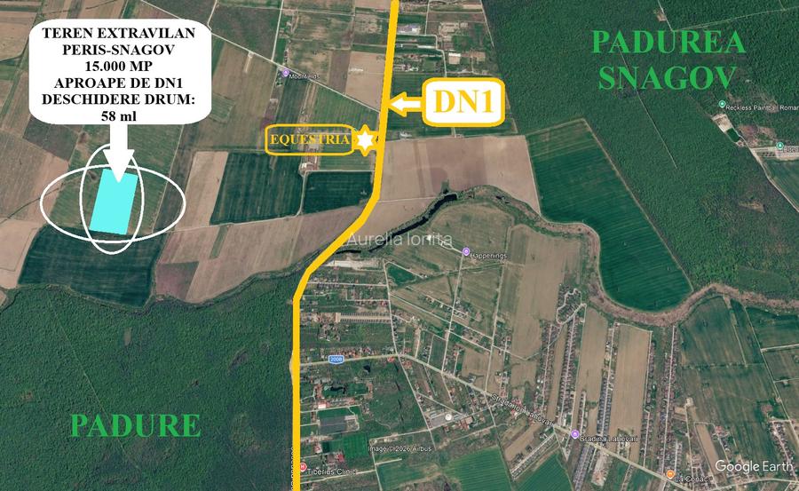 Direct proprietar – Teren 15.000 mp Snagov - Periș (aproape de  DN1, Equestria) - 3
