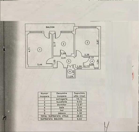 - Calarasilor Viziru - Apartament 2 camere decomandat, suprafata 55mp.