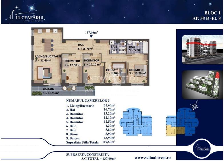 Antony Estate | Apartament de vanzare Premium, 5 camere - Luceafarul - Oradea - 13