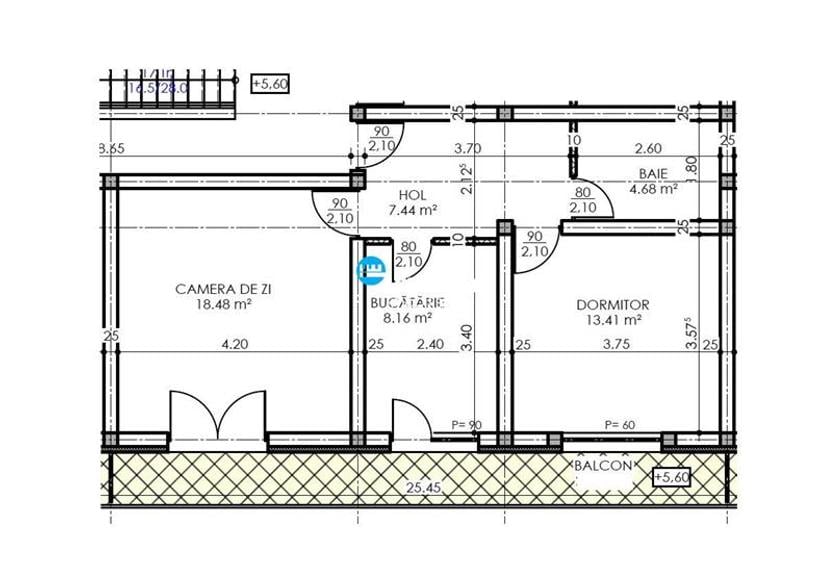 Apartament intabulat, 2 cam D, parcare , Hlincea Manta Rosie