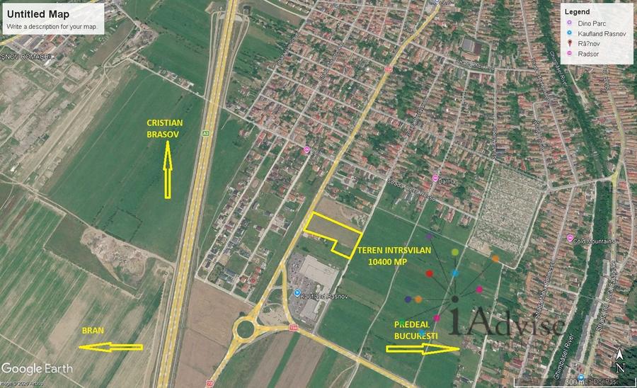 Teren intravilan Rasnov la DN 73 zona Kaufland
