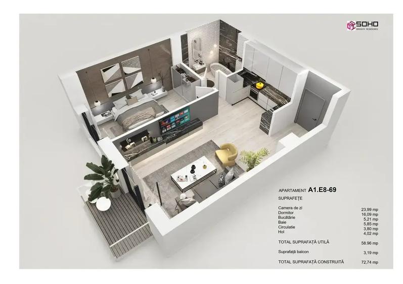 Apartament 2 camere