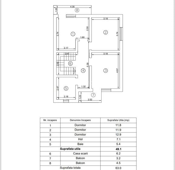Casă individuală cu 4 camere și teren 550mp2 COMISION 0% - 14