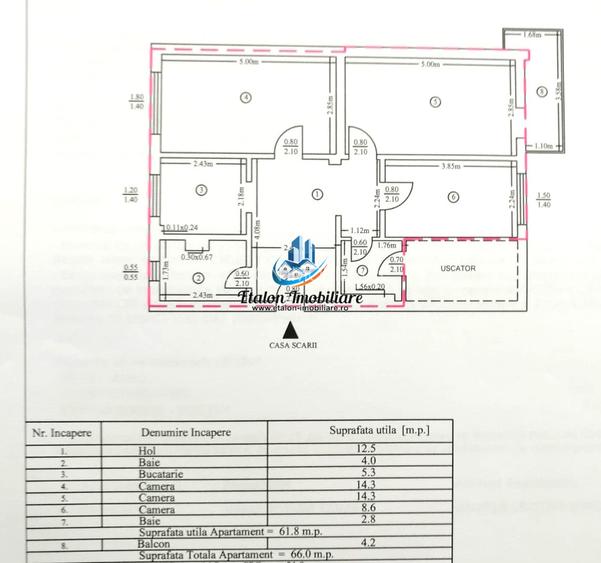 Apartament 3 camere decomandat, 2 bai, Scoala 10, Precista - 2