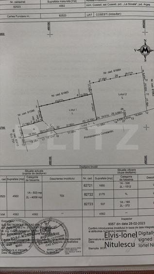 Teren intravilan, 2.712 mp, zona Coșești