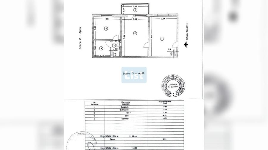 Apartament 2 camere, centrala pe gaz