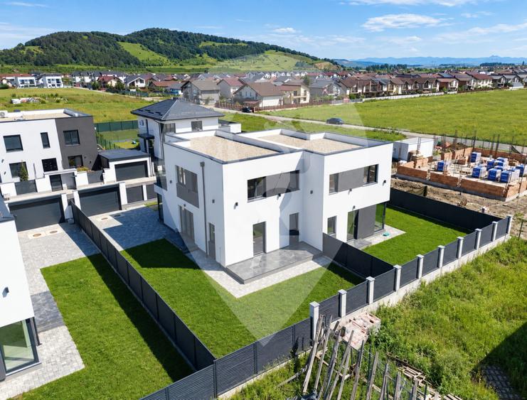 Casă tip duplex 4 camere 120 mp | teren 310 mp | Sânpetru, Brașov | Proiect nou