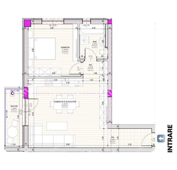 Apartament 2 camere la cheie loc parcare in zona Selimbar Pictor Brana - 5