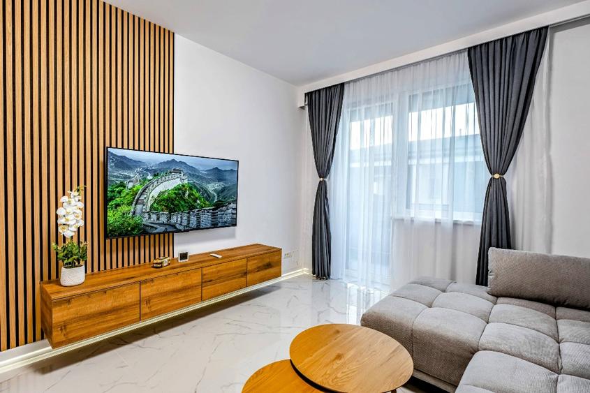 Apartament 2 camere Selimbar, complet mobilat, parcare + incarcare EV