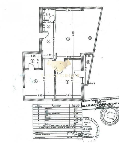 Apartament 3 camere Cismgiu Bloc nou