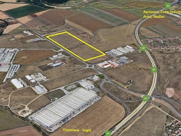 De vanzare Teren intravilan industrial, Arad Sud, A1, Fractionabil - 2