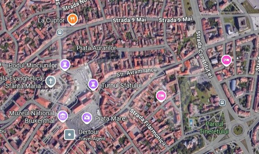 Spatiu comercial stradal 136mp Central Istoric Sibiu preluare chirias