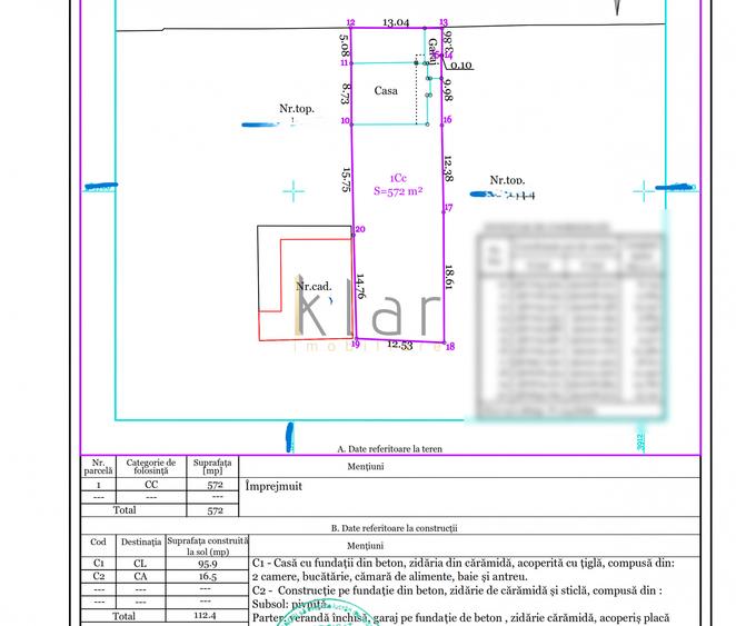 Casa cu teren generos de 607mp, 2 fronturi, Gruia, aproape de stadionul CFR