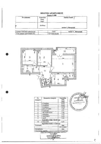 Vanzare 3 camere Mihalache-Pta 1Mai,1/4,decomandat,2 bai,balcon,liber,199000€ - 19