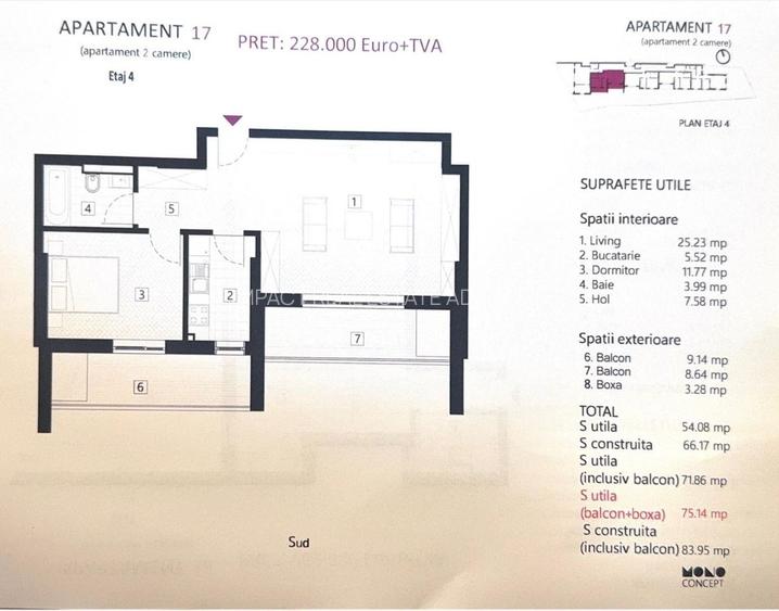 APARTAMENT 2 CAMERE + 2 TERASE | ZONA EMINESCU | DACIA - 1
