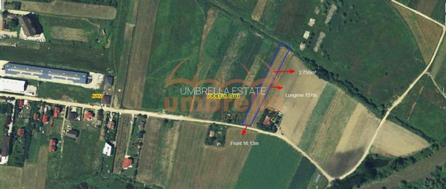 Teren de vanzare Jucu de Mijloc Intravilan  5.500m²/45€ m² - 2