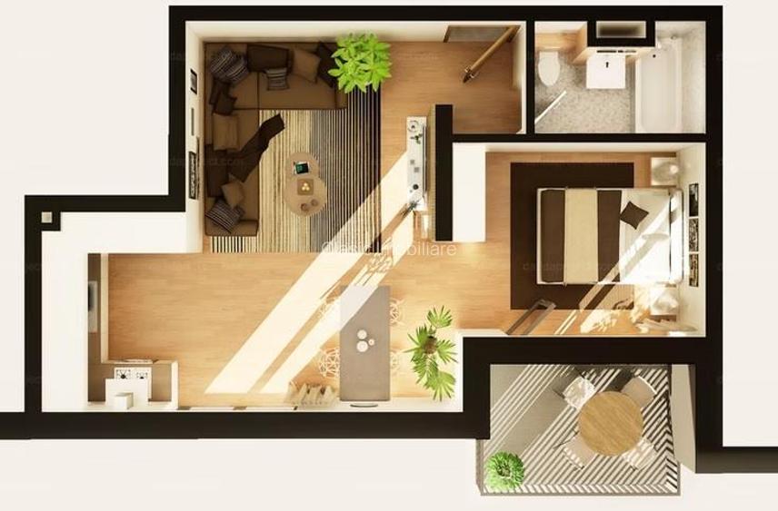 Vanzare apartament o camera cu nisa de dormit zona Intre Lacuri Marasti, Cluj-Na - 4