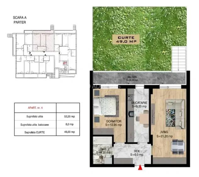 Apartament 2 Camere Decomandat cu gradina proprie - 2