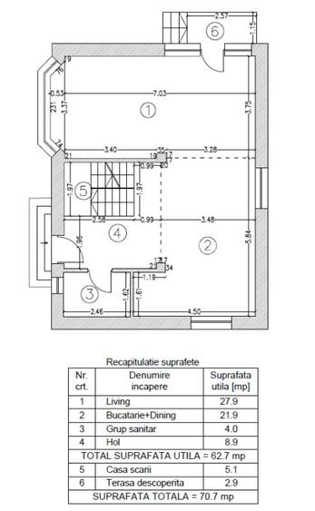 Vilă superbă P+1 Tunari 171mp, 4 camere, curte proprie, 396 mp teren - 7