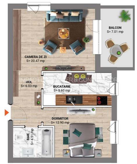 Apartament modern cu 2 camere în  Băneasa - 5