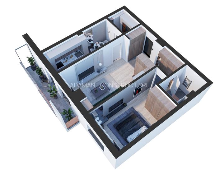 Adamant Towers | 2 camere cu debara | decomandat | tip 2B, 66.5mp - 7