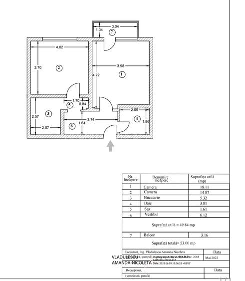 Vanzare apartament 2 camere decomandat, mobilat si utilat, bloc 1983, Progresul - 13