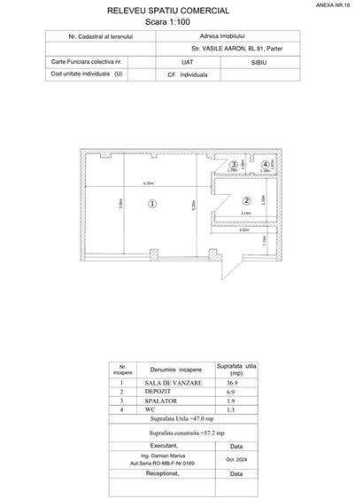 Spatiu Comercial de inchiriat Sibiu, Vasile Aaron bl.81, parter Pret Negociabil - 2