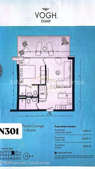 Apartament 2 camere+terasa spatioasa*Vogh Olimp* (la 5 minute de plaja) - 1