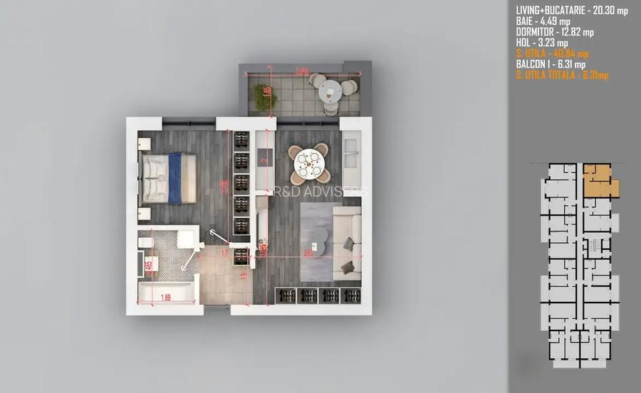 Apartament 2 Camere metrou 15 minute N Teclu pret de nerefuzat - 10