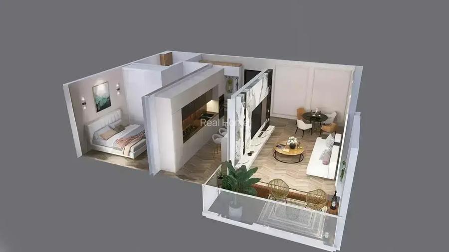 Apartament 2 camere 1 Decembrie 1918 Bucatarie 11mp / Logie / NOU - 17