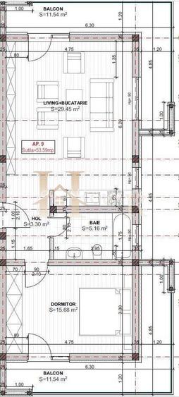 Spatios si luminos. Aproape de Penny si Lidl. 2 Balcoane de 12 m ! - 11