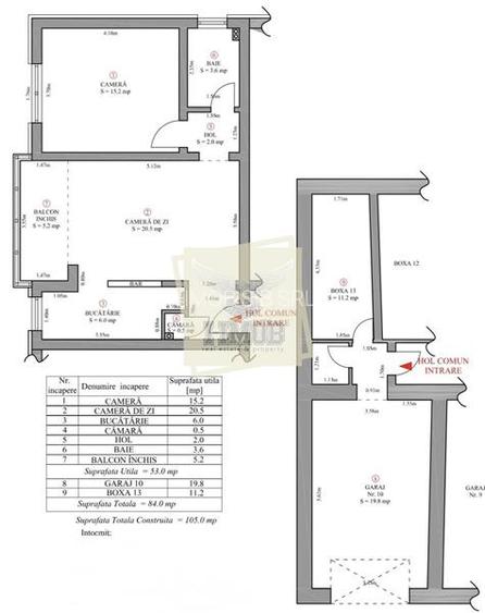 Apartament 105 mp construiti 2 camere garaj boxa camara Strand - 16