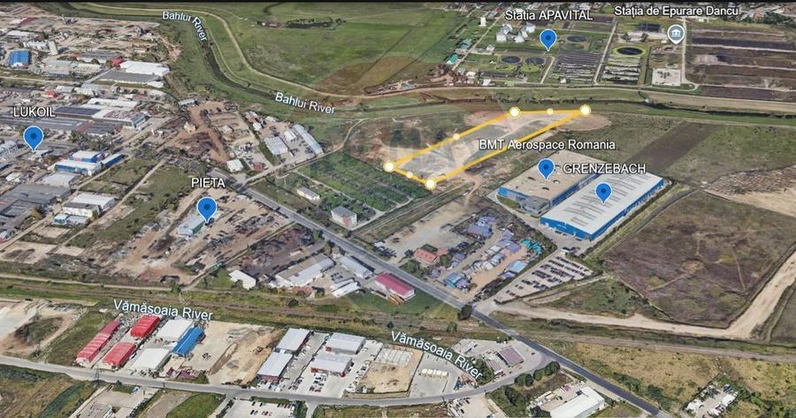 Teren Intravilan 1.2Ha de Vânzare, PUZ Aprobat - ZONA INDUSTRIALA IAȘI