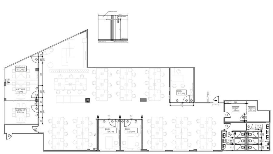 Spatiu birouri  1320 m2 finisat Europa - 24