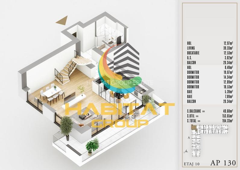 Apartament 5 camere duplex - zona Pallady - 1