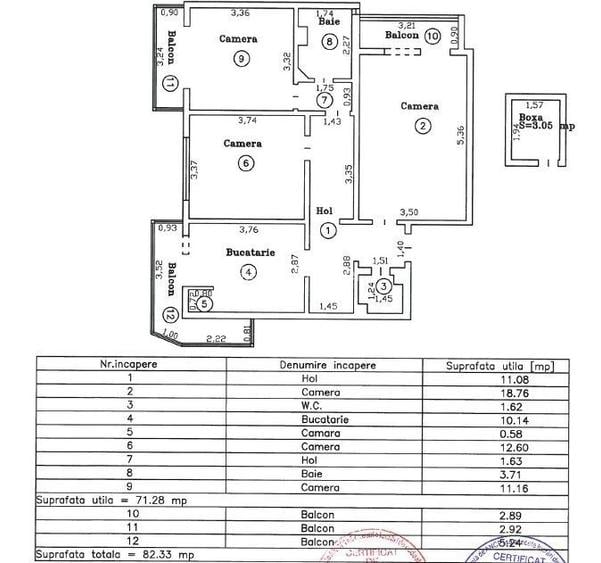 Apartament 3 camere decomandat - zona Simion Barnutiu - Comision 0% - 1